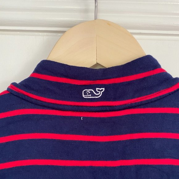 Vineyard Vines' Break Stripe Relaxed Shep Shirt Red Blue Size L 14 - Picture 8 of 8